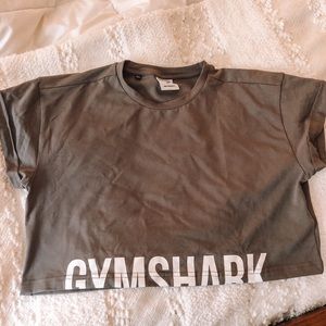 gymshark slate grey cropped tee XS